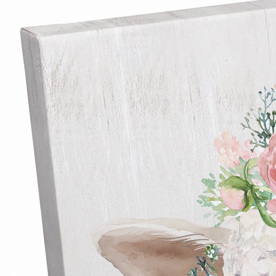 Floral Lamb Canvas Wall Art
